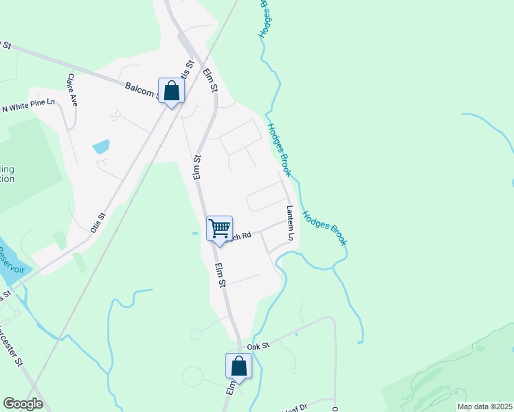 map of restaurants, bars, coffee shops, grocery stores, and more near 14 Surrey Drive in Mansfield