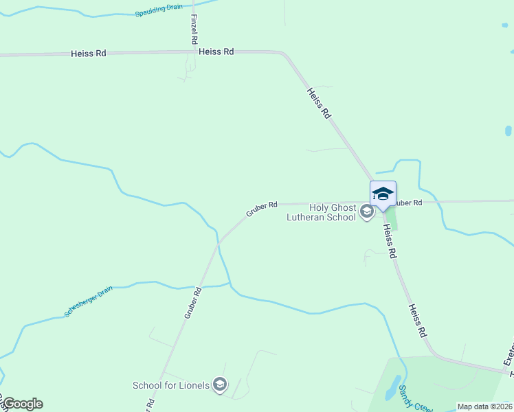 map of restaurants, bars, coffee shops, grocery stores, and more near 3597 Gruber Road in Monroe