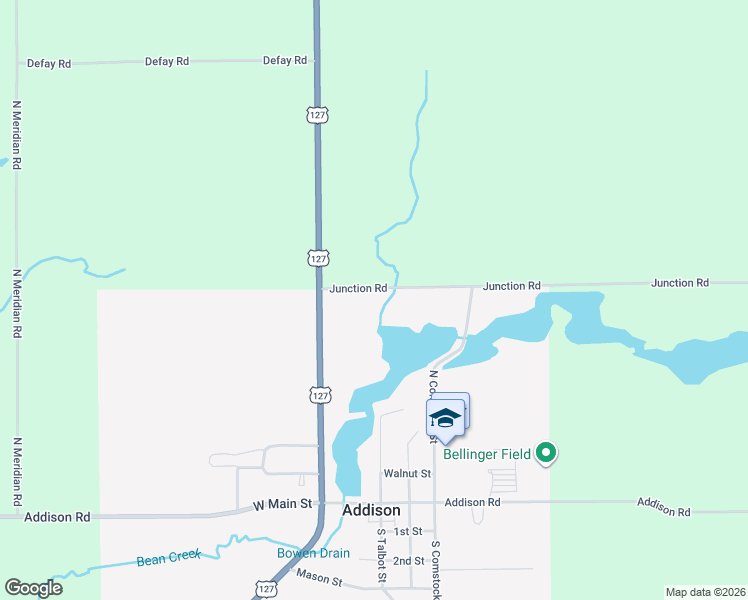 map of restaurants, bars, coffee shops, grocery stores, and more near 501 South Steer Street in Addison