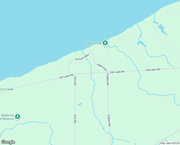 map of restaurants, bars, coffee shops, grocery stores, and more near 13478 Old Lake Road in East Springfield