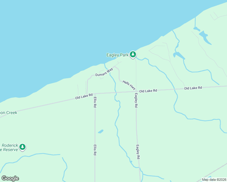 map of restaurants, bars, coffee shops, grocery stores, and more near 13478 Old Lake Road in East Springfield