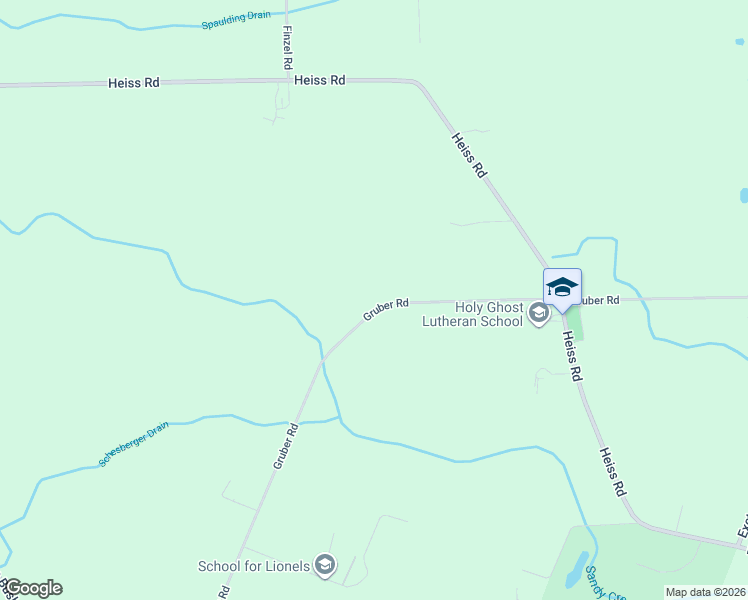 map of restaurants, bars, coffee shops, grocery stores, and more near 3597 Gruber Road in Monroe