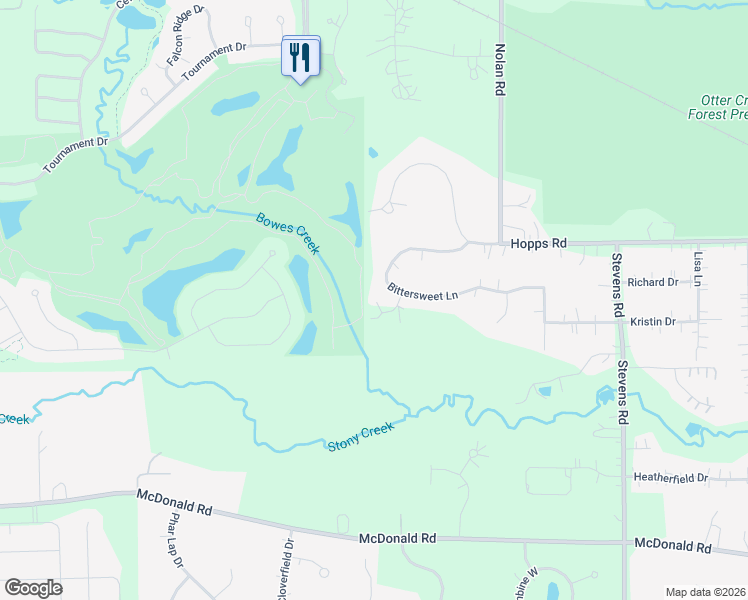 map of restaurants, bars, coffee shops, grocery stores, and more near 8N606 Pasec Place in Elgin