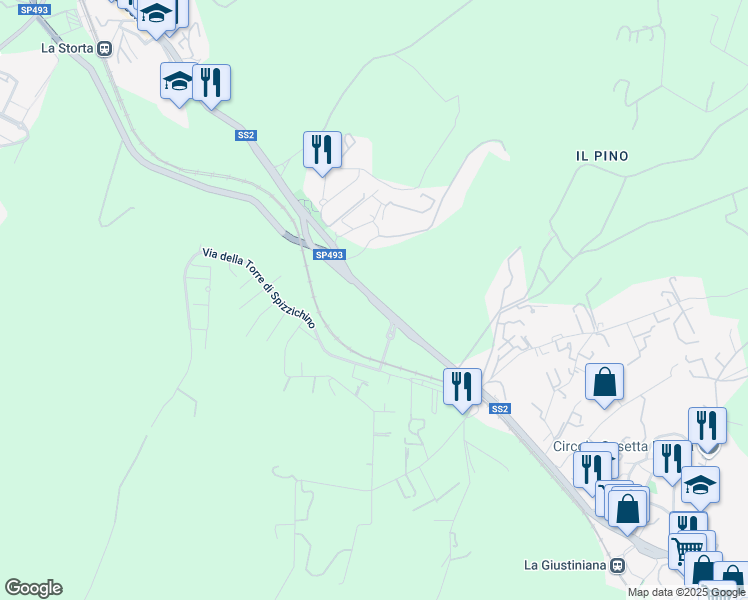 map of restaurants, bars, coffee shops, grocery stores, and more near in Metropolitan City of Rome Capital