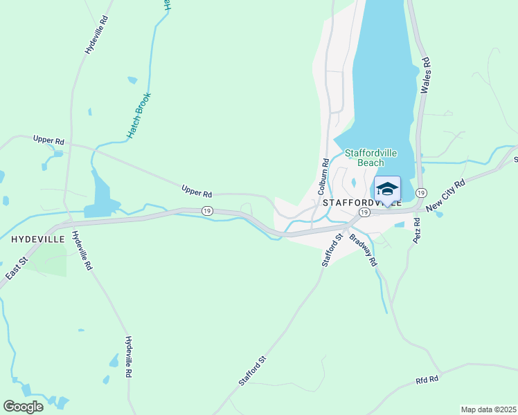 map of restaurants, bars, coffee shops, grocery stores, and more near 204 Upper Road in Stafford