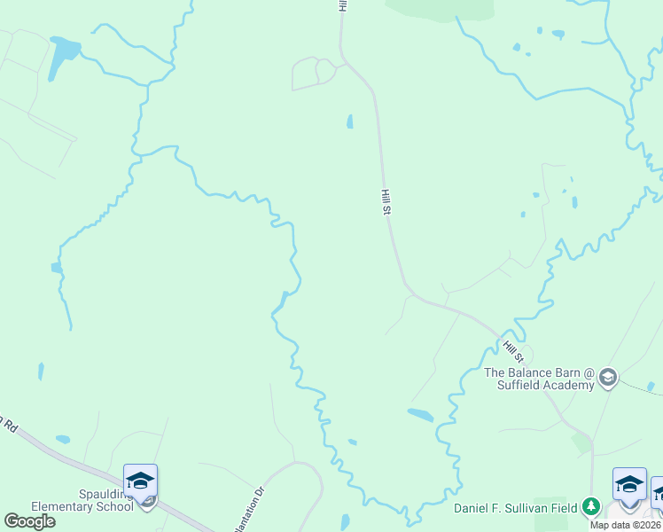 map of restaurants, bars, coffee shops, grocery stores, and more near 659 Hill Street in Suffield