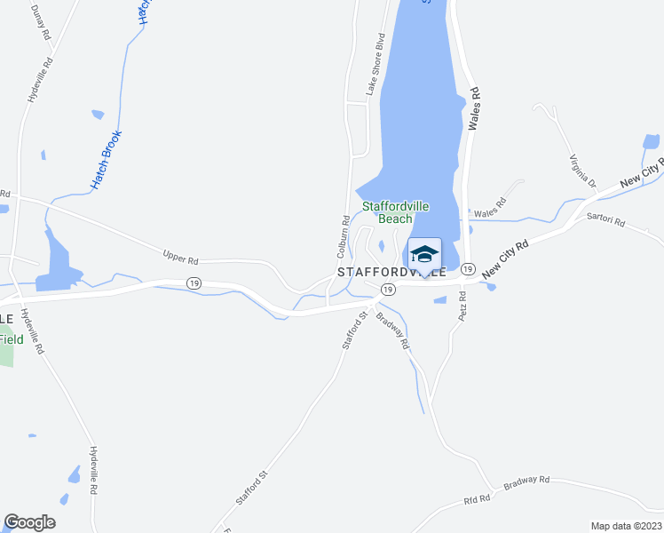 map of restaurants, bars, coffee shops, grocery stores, and more near 228 Upper Road in Stafford