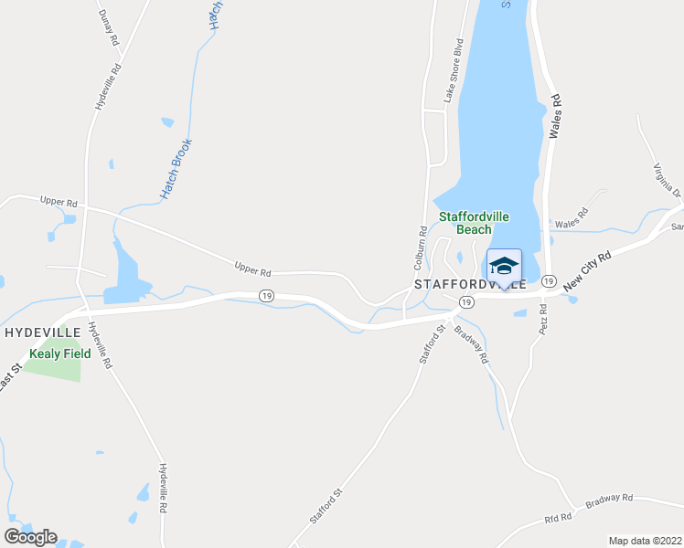 map of restaurants, bars, coffee shops, grocery stores, and more near 204 Upper Road in Stafford