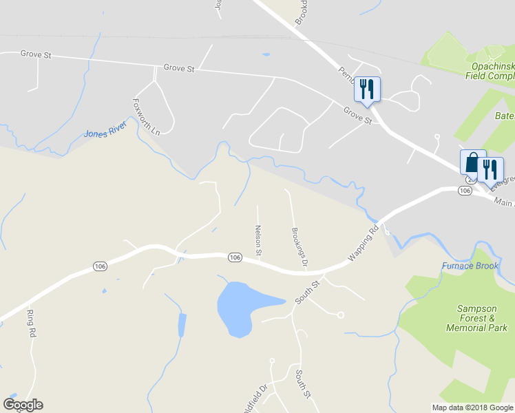 map of restaurants, bars, coffee shops, grocery stores, and more near 178 Nelson Street in Kingston