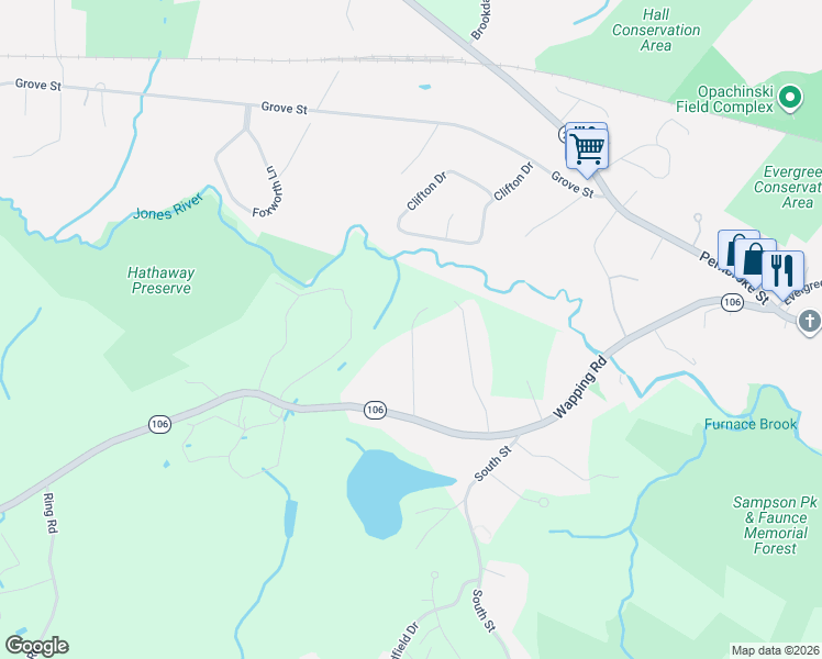 map of restaurants, bars, coffee shops, grocery stores, and more near 168 Nelson Street in Kingston