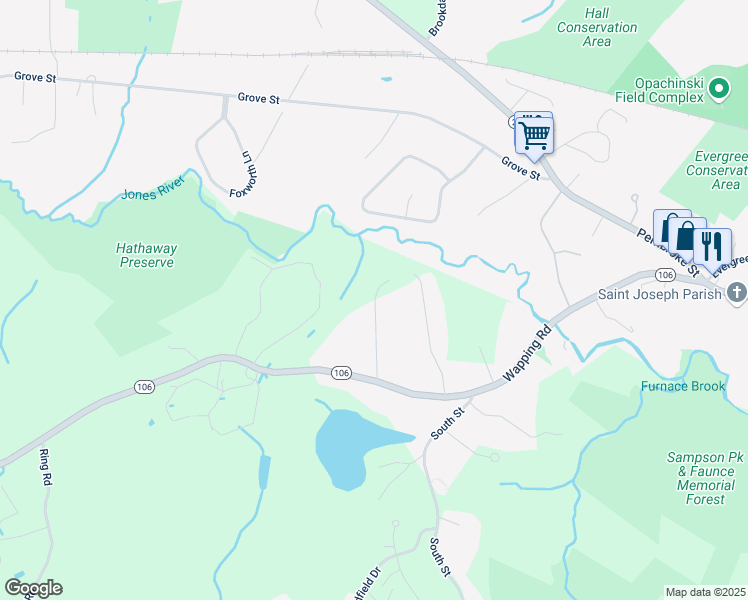 map of restaurants, bars, coffee shops, grocery stores, and more near 117 Nelson Street in Kingston