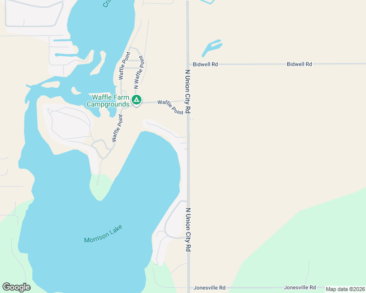 map of restaurants, bars, coffee shops, grocery stores, and more near 759 North Union City Road in Coldwater