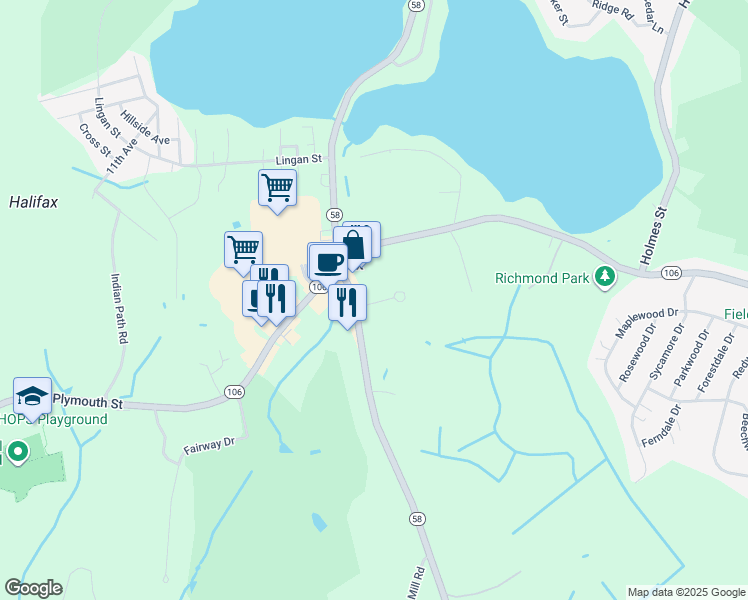 map of restaurants, bars, coffee shops, grocery stores, and more near 272 Plymouth Street in Halifax