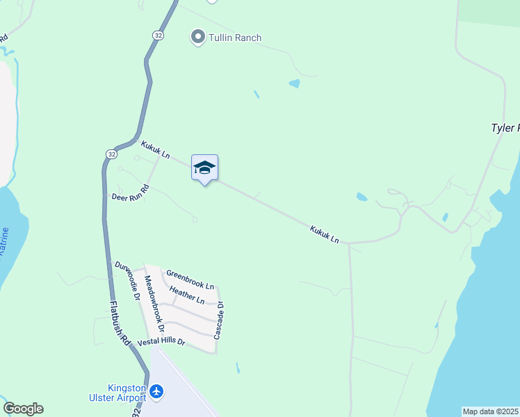 map of restaurants, bars, coffee shops, grocery stores, and more near 102 Kukuk Lane in Kingston