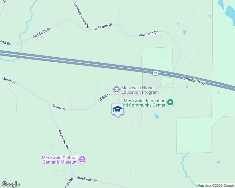 map of restaurants, bars, coffee shops, grocery stores, and more near 1610 305th Street in Tama
