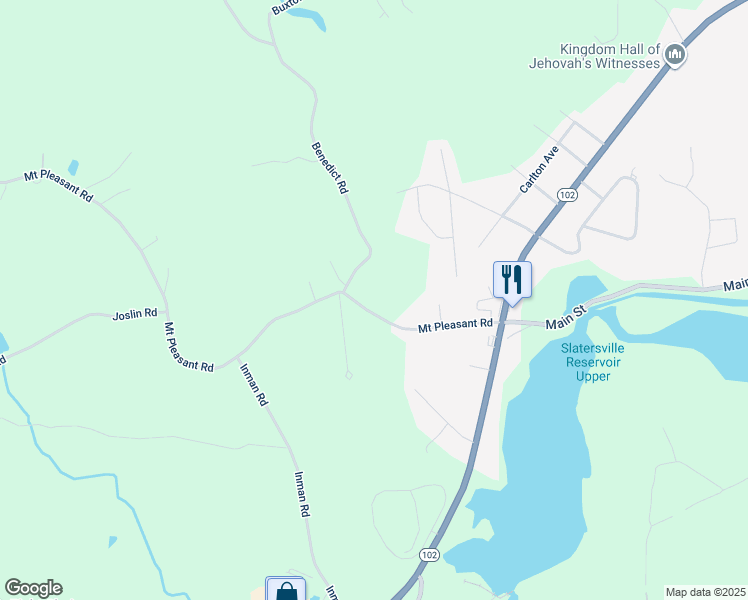 map of restaurants, bars, coffee shops, grocery stores, and more near 1160 Mount Pleasant Road in Burrillville