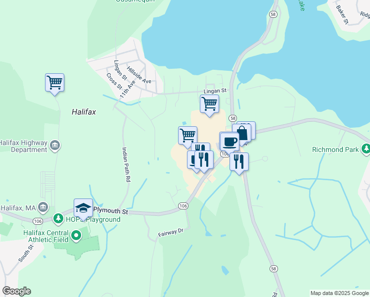 map of restaurants, bars, coffee shops, grocery stores, and more near 341 Plymouth Street in Halifax