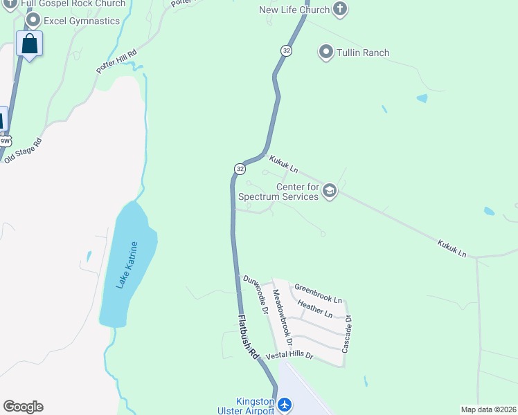 map of restaurants, bars, coffee shops, grocery stores, and more near 19 Deer Run Road in Kingston