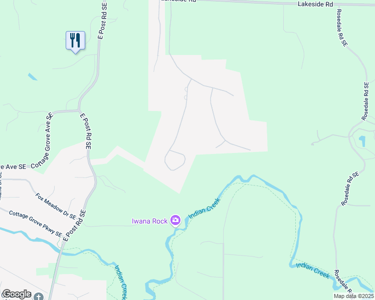 map of restaurants, bars, coffee shops, grocery stores, and more near 1515 Aspen Circle Southeast in Cedar Rapids