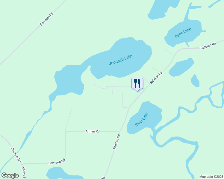 map of restaurants, bars, coffee shops, grocery stores, and more near 1273 Goodrich Lake Drive in Colon