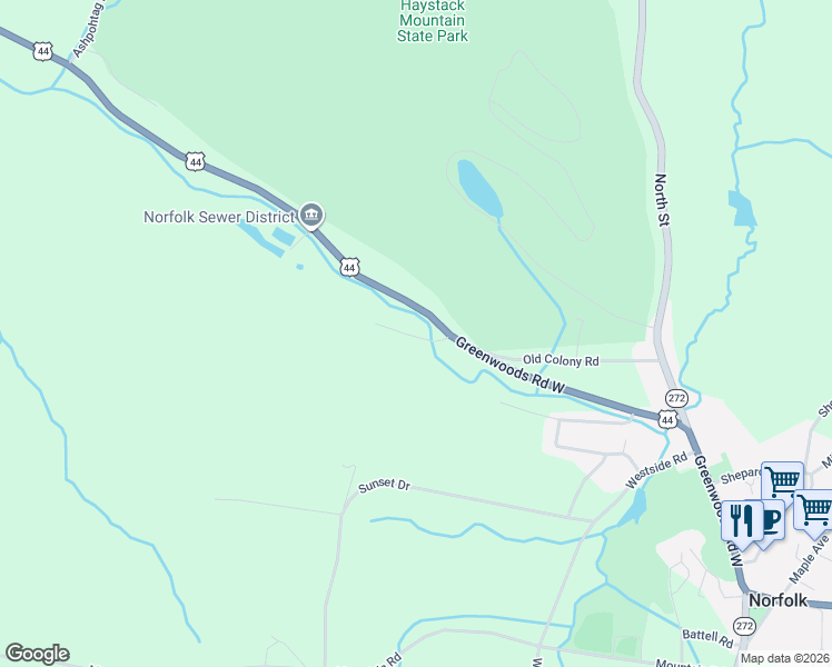map of restaurants, bars, coffee shops, grocery stores, and more near 16 River Place in Norfolk