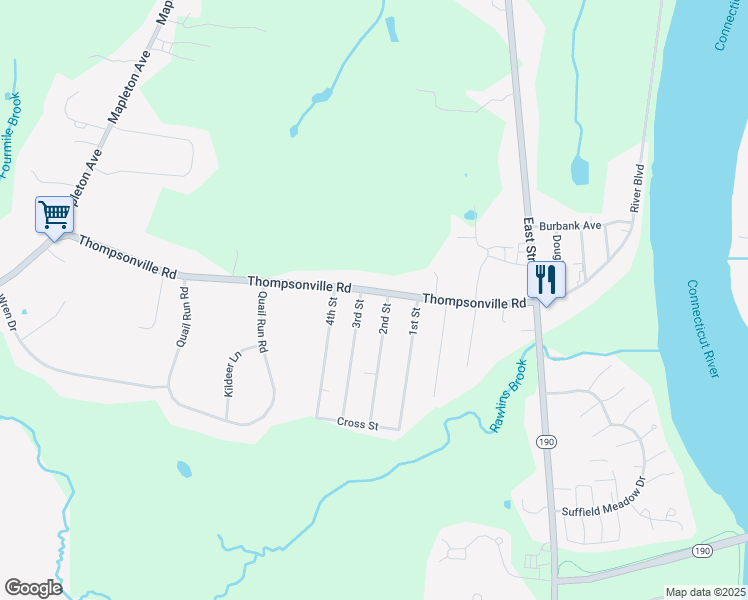 621 Thompsonville Road, Suffield CT Walk Score