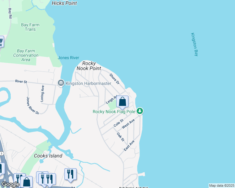 map of restaurants, bars, coffee shops, grocery stores, and more near 2 Page Avenue in Kingston