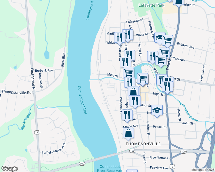 map of restaurants, bars, coffee shops, grocery stores, and more near 46 Cottage Green in Enfield