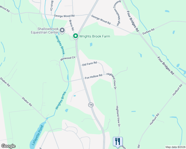 map of restaurants, bars, coffee shops, grocery stores, and more near 21 Fox Hollow Road in Somers