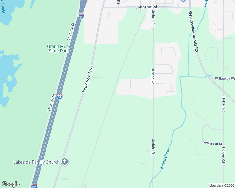 map of restaurants, bars, coffee shops, grocery stores, and more near 6601 Niagara Circle in Stevensville
