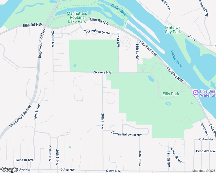 map of restaurants, bars, coffee shops, grocery stores, and more near 1888 Village Ct NW in Cedar Rapids