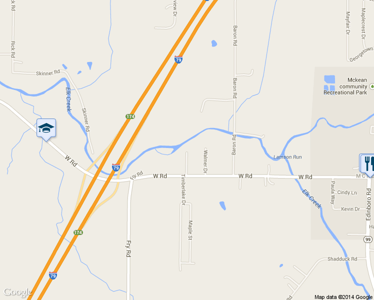 map of restaurants, bars, coffee shops, grocery stores, and more near 8875 Windswept Drive in McKean