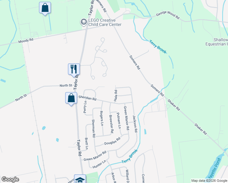map of restaurants, bars, coffee shops, grocery stores, and more near 7 Hale Road in Enfield