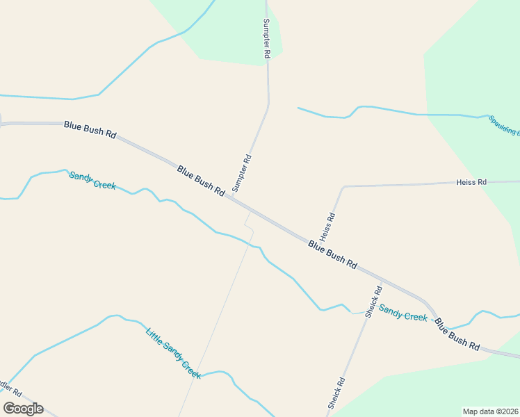 map of restaurants, bars, coffee shops, grocery stores, and more near 5942 Blue Bush Road in Monroe