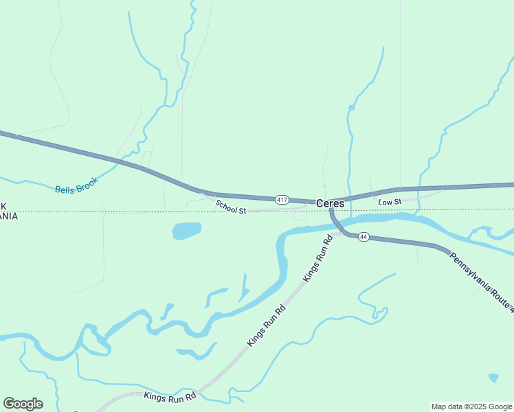 map of restaurants, bars, coffee shops, grocery stores, and more near 9410 New York 417 in Allegany County