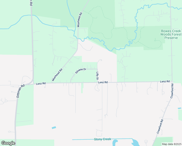 map of restaurants, bars, coffee shops, grocery stores, and more near 535 Silvana Drive in Elgin