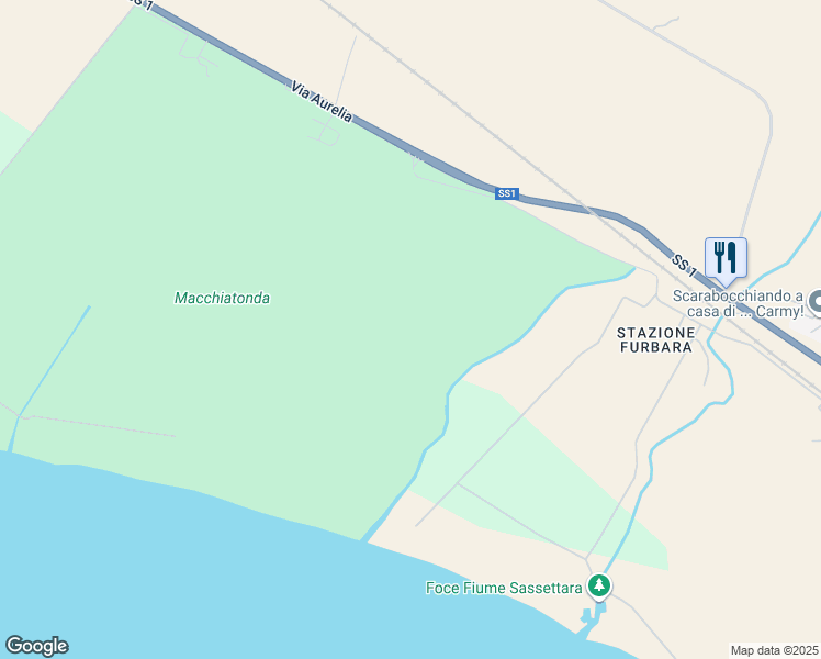 map of restaurants, bars, coffee shops, grocery stores, and more near Strada Statale 1 in Rome