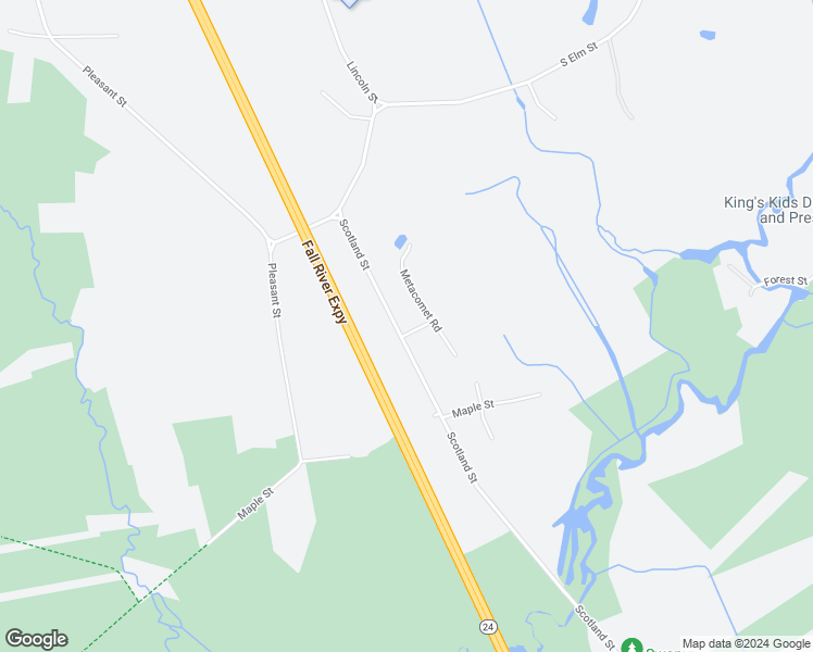 map of restaurants, bars, coffee shops, grocery stores, and more near 104 Scotland Street in West Bridgewater