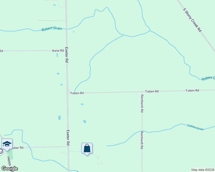 map of restaurants, bars, coffee shops, grocery stores, and more near 2726 Toben Road in Carleton