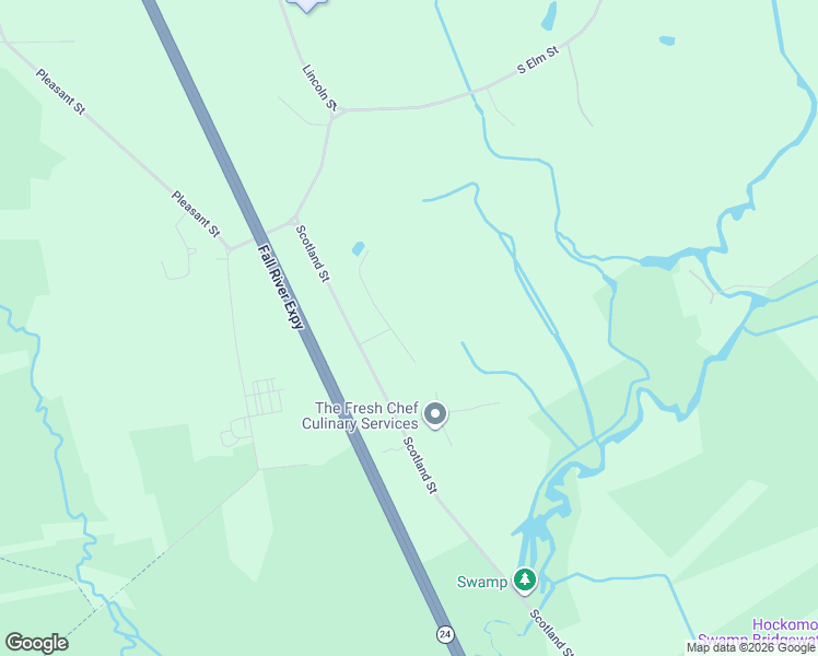 map of restaurants, bars, coffee shops, grocery stores, and more near 6-92 Scotland St in West Bridgewater