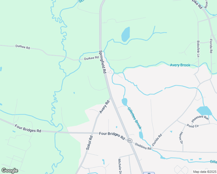 map of restaurants, bars, coffee shops, grocery stores, and more near Springfield Road in Somers