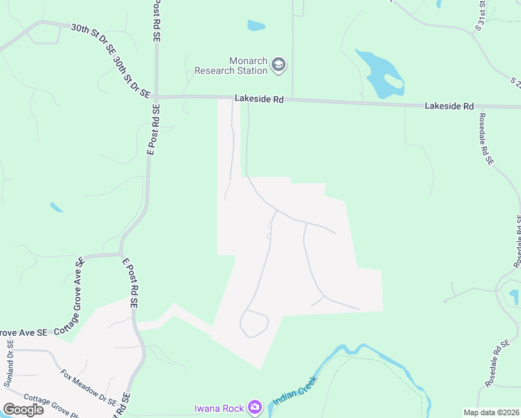 map of restaurants, bars, coffee shops, grocery stores, and more near 4708-4800 Keystone Ridge Southeast in Cedar Rapids