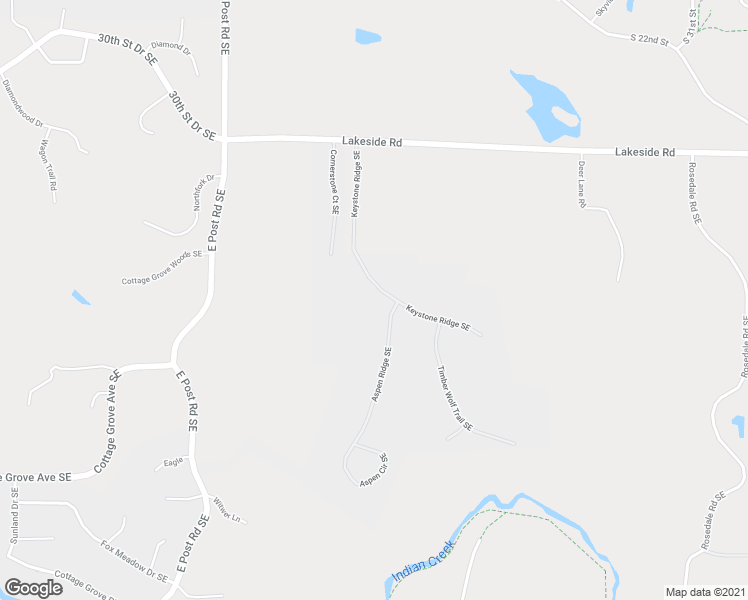 map of restaurants, bars, coffee shops, grocery stores, and more near 4708-4800 Keystone Ridge Southeast in Cedar Rapids