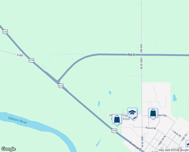 map of restaurants, bars, coffee shops, grocery stores, and more near in Wisner
