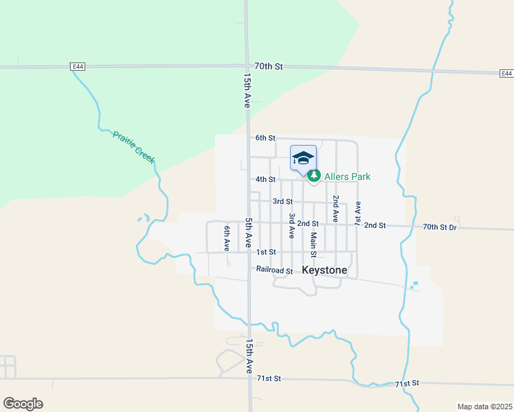 map of restaurants, bars, coffee shops, grocery stores, and more near 407-409 3rd St in Keystone