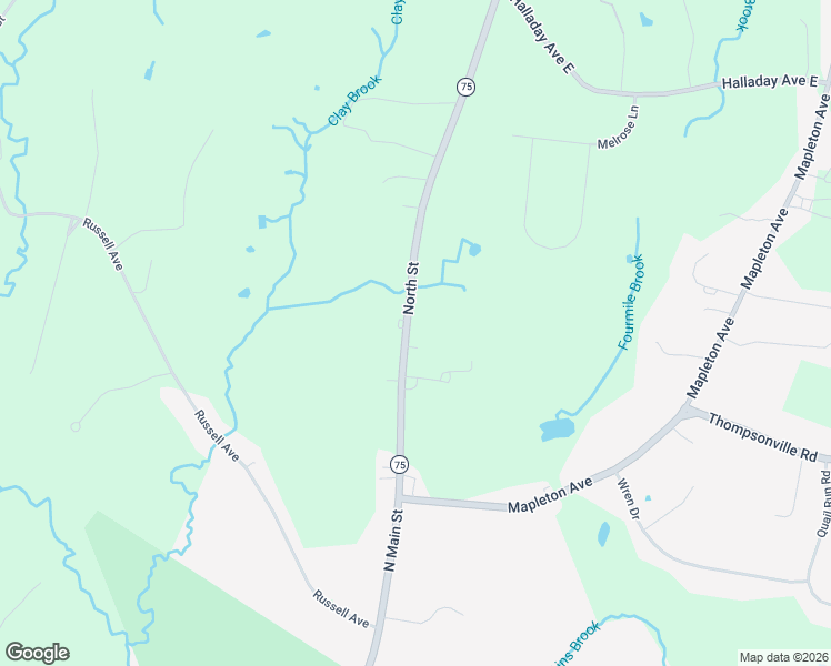 map of restaurants, bars, coffee shops, grocery stores, and more near 764 North Street in Suffield