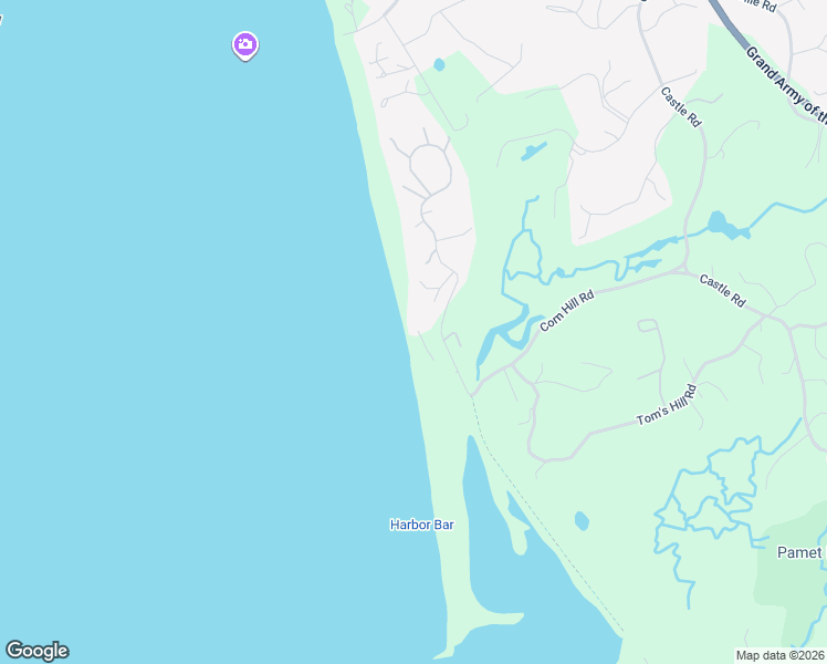 map of restaurants, bars, coffee shops, grocery stores, and more near 2 Corn Hill Lane in Truro