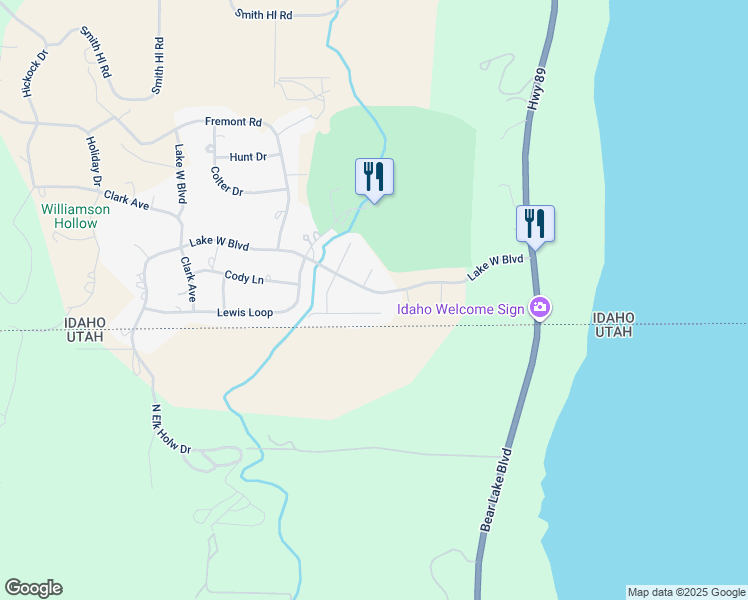 map of restaurants, bars, coffee shops, grocery stores, and more near 180 Lake West Boulevard in Fish Haven