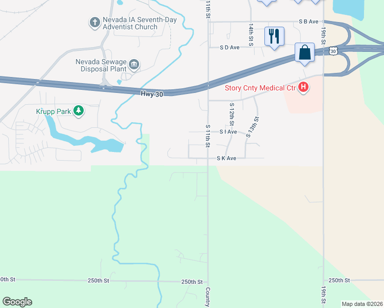 map of restaurants, bars, coffee shops, grocery stores, and more near 1001 Shagbark Drive in Nevada