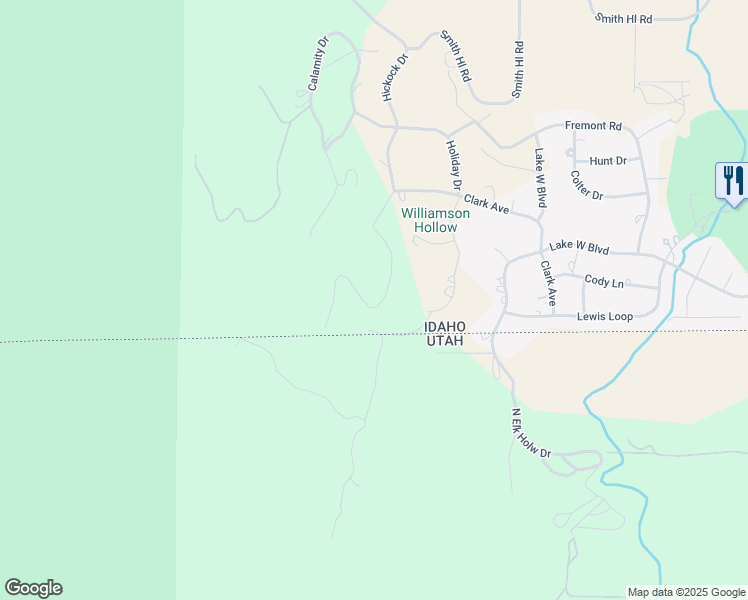 map of restaurants, bars, coffee shops, grocery stores, and more near 248 Hickock Drive in Fish Haven